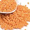 Baking Paint Glass Seed Beads, Bicone, Orange, 4.5x3.5mm, Hole: 1.4mm, about 5625pcs/pound