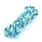 7 Strand Core Polyester Cords Rope, with Patterns, Light Sea Green, 4mm, about 3m/bundle