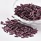 Glass Bugle Beads, Silver Lined, Saddle Brown, 9x2mm, Hole: 0.5mm, about 7000pcs/bag