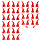 Plastic Cabochons, Devil's Horn, Red, 31.5x19~20mm