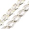 Electroplate Glass Beads Strands, Faceted, Stone, Light Yellow, 15.5~16x12x9mm, Hole: 1.4mm, about 39~40pcs/strand, 22.99~24.65 inch(58.4~62.6cm)