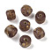Handmade Lampwork Beads, Column, Camel, 11~13x10~11mm, Hole: 2~3mm
