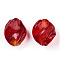 Transparent Handmade Lampwork Beads, Leaf, FireBrick, 14~18.5x13.5~15x3.5~6mm, Hole: 1.2~1.8mm