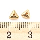 CCBプラスチックビーズ  三角形  ゴールドカラー  4x4.5x3mm  穴：0.5mm&nbsp;CCB-K011-01G-3