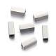 変色しにくい201ステンレススチールビーズ  長方形  ステンレス鋼色  8x3x3mm  穴：2mm&nbsp;STAS-P223-08P-1