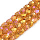 Electroplate Transparent Glass Beads Strands&nbsp;EGLA-N002-13-B03-1