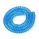 透明ガラスビーズ連売り  フラットラウンド  ドジャーブルー  6~6.5x3~3.5mm  穴：0.8~1mm  約112~120個/連  14.57~15.16''（37~38.5センチメートル）&nbsp;GLAA-N026-3x6mm-T10-2