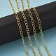 アイアン製ツイストチェーン  溶接されていない  スプールで  オーバル  ゴールドカラー  6.5x4.5x0.8mm  約164.04フィート（50m）/ロール&nbsp;CH-0.8DK-G-2