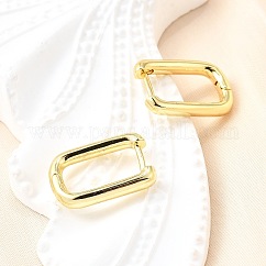 真鍮huggieフープピアス  長持ちメッキ  オーバル  18KGP本金メッキ  17.5x13x2mm  ピン：1mm