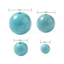 340個4サイズのナチュラルハウライトビーズ  染め＆加熱  ラウンド  4mm / 6mm / 8mm / 10mm  穴：1mm&nbsp;G-LS0001-20