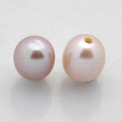 天然な培養された淡水パールビーズ  片穴  ライス  グレードAAA  ミックスカラー  5~6x4.5~5mm  半分穴：1mm&nbsp;X-PEAR-M010-M