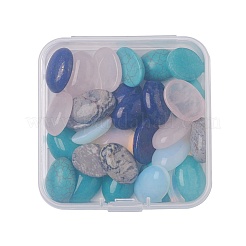 Natural & Synthetic Mixed Gemstone Cabochons&nbsp;G-JP0001-12