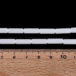 ジェイド風ガラスビーズ連売り  ラッパ  ホワイトスモーク  12.5~13x4~4.5mm  穴：0.6~0.9mm  約28~29個/連  14.57~15.16インチ（37~38.5cm）&nbsp;GLAA-N070-01A-B01