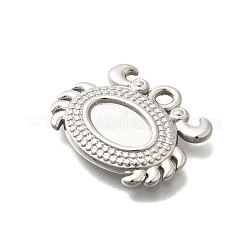 304 Stainless Steel Pendant Cabochon Settings&nbsp;STAS-E545-04C-P