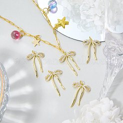 5Pcs Brass Micro Pave Cubic Zirconia Pendants&nbsp;KK-SZ0008-40