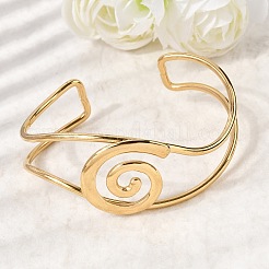 304 Stainless Steel Cuff Bangles for Women&nbsp;BJEW-P387-03G