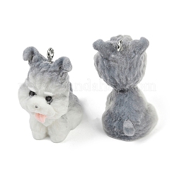 Flocky Resin Pendants&nbsp;FIND-A052-06G