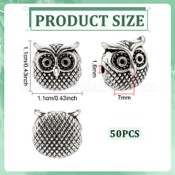 50Pcs Tibetan Style Alloy Beads&nbsp;FIND-PH0036-17AS