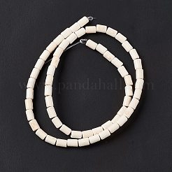 合成ターコイズビーズ連売り  染め  コラム  乳白色  6x4mm  穴：1mm  約64個/連  15.5インチ&nbsp;TURQ-G120-4x6mm-12