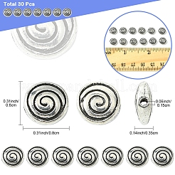 30Pcs Tibetan Style Alloy Beads&nbsp;TIBEB-FS0001-12