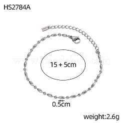 304 Stainless Steel Ball Chains Bracelets&nbsp;BJEW-OY001-02P