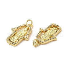 Brass Micro Pave Cubic Zirconia Pendants&nbsp;KK-E068-VB085