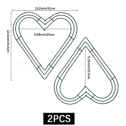 2Pcs Iron Wreath Frames&nbsp;DIY-CP0013-24A