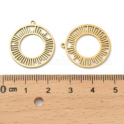 ステンレスペンダント201個  丸い太陽のチャーム  ゴールドカラー  22.5x20.5x1mm  穴：1.2mm&nbsp;STAS-I332-04G