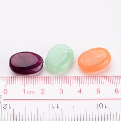 混合アクリル宝石ビーズオーバルビーズ  長さ19mm  15 mm幅  厚さ7.5mm  穴：2mm&nbsp;X-PGB277Y
