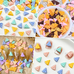 240Pcs 6 Colors Resin Cheese Shape Cabochons&nbsp;MRMJ-SC0001-64
