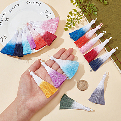 20Pcs 10 Colors Polyester Tassel Big Pendant Decorations&nbsp;FIND-PH0006-73