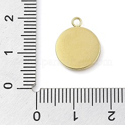 316サージカルステンレスペンダント  スターチャーム付きフラットラウンド  18KGP本金メッキ  15.5x12.5x2.5mm  穴：1.6mm&nbsp;STAS-S159-01A-G