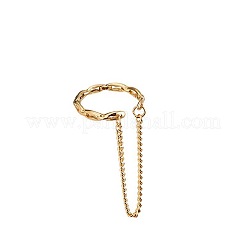 合金カーブチェーンカフイヤリング  ゴールドカラー  15mm&nbsp;FS-WG8405F-01