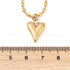 304 Stainless Steel Heart Pendant Necklaces for Women&nbsp;NJEW-Z072-04G