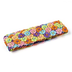 5枚の花びらフラワーポリエステルレーストリム  刺繍アップリケソーイングリボン  裁縫や工芸品の装飾用  カラフル  1インチ（25mm）  /ロール15ヤード（13.72メートル/ロール）&nbsp;OCOR-H109-01