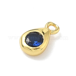 Brass Micro Pave Cubic Zirconia Charms&nbsp;KK-G548-20G-02