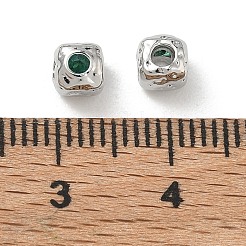 SHEGRACE Brass Cubic Zirconia Beads&nbsp;XGRQ4H195-682P-B