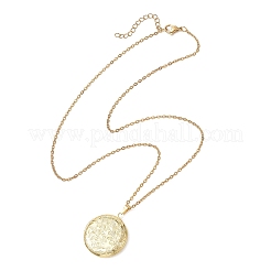 Brass Locket Pendant Necklaces&nbsp;NJEW-JN05906
