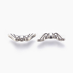 チベット風合金ビーズ  カドミウムフリー＆ニッケルフリー＆鉛フリー  ウイング  アンティークシルバー  16x5x3mm  穴：1.5mm&nbsp;X-TIBEB-A11-3712-AS-FF