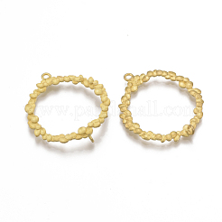 真鍮製リンクコネクター  ニッケルフリー  分岐と環  生（メッキなし）  36x31x2mm  穴：2mm&nbsp;KK-S349-129-NF