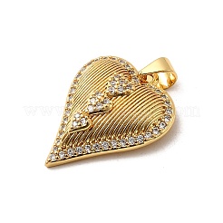 Brass Micro Pave Cubic Zirconia Pendants&nbsp;KK-A266-04D-G