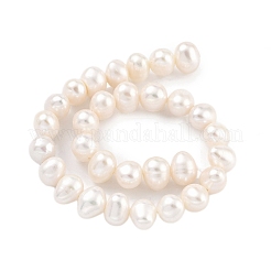 天然養殖淡水パールビーズ連売り  ポテト  古いレース  6~7mm  穴：0.6mm  約29個/連  6.69インチ（17cm）&nbsp;PEAR-C003-12H