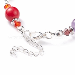 Round Mixed Gemstone Beaded Bracelet&nbsp;BJEW-TA00100