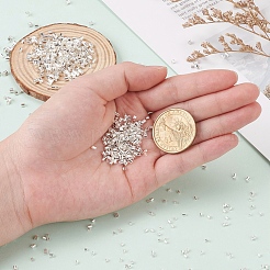 真鍮製つぶし玉カシメ玉  チューブ  銀  約3050個/箱  1.5mm  穴：1mm&nbsp;KK-YW0001-24A-S