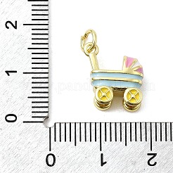 Brass Enamel Charms&nbsp;KK-P338-17G-02