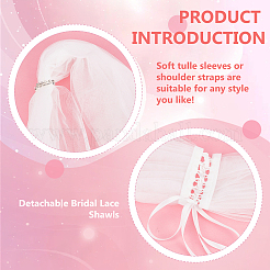 Polyester Bridal Lace Shawls&nbsp;AJEW-WH0473-22