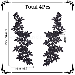 Polyester Lace Flower Cloth Patches&nbsp;AJEW-WH0816-089
