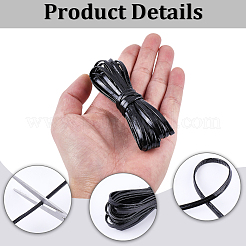 2 Bundles Flat PU Leather Braided Cord&nbsp;OCOR-CL0001-18C