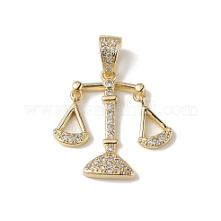 Rack Plating Brass Micro Pave Cubic Zirconia Pendants&nbsp;KK-F848-04G