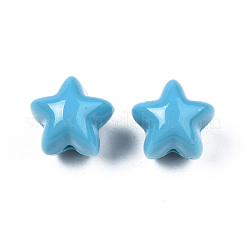 不透明なアクリルビーズ  スター  ミックスカラー  15.5x16.5x15mm  穴：2.5mm  約270個/500g&nbsp;MACR-N009-009